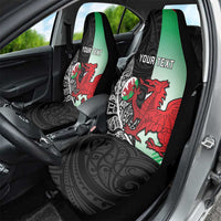 New Zealand and Wales Rugby Custom Car Seat Cover Aotearoa All Black Combine Welsh Dragon LT14 - Polynesian Pride