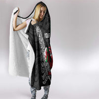 New Zealand and Wales Rugby Custom Hooded Blanket Aotearoa All Black Combine Welsh Dragon LT14 - Polynesian Pride