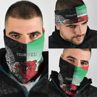 New Zealand and Wales Rugby Custom Neck Gaiter Aotearoa All Black Combine Welsh Dragon LT14 - Polynesian Pride