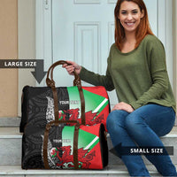 New Zealand and Wales Rugby Custom Travel Bag Aotearoa All Black Combine Welsh Dragon LT14 - Polynesian Pride