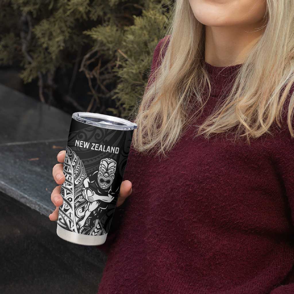 New Zealand and Wales Rugby Custom Tumbler Cup Aotearoa All Black Combine Welsh Dragon LT14 - Polynesian Pride