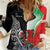 New Zealand and Wales Rugby Custom Women Casual Shirt Aotearoa All Black Combine Welsh Dragon - Polynesian Pride