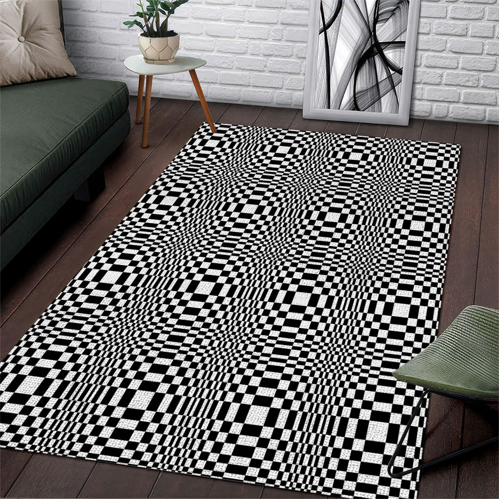 Black White Filipino Binakol Motifs Area Rug Mabuhay Philippines Festival Kusikus Pattern LT14 Black - Polynesian Pride