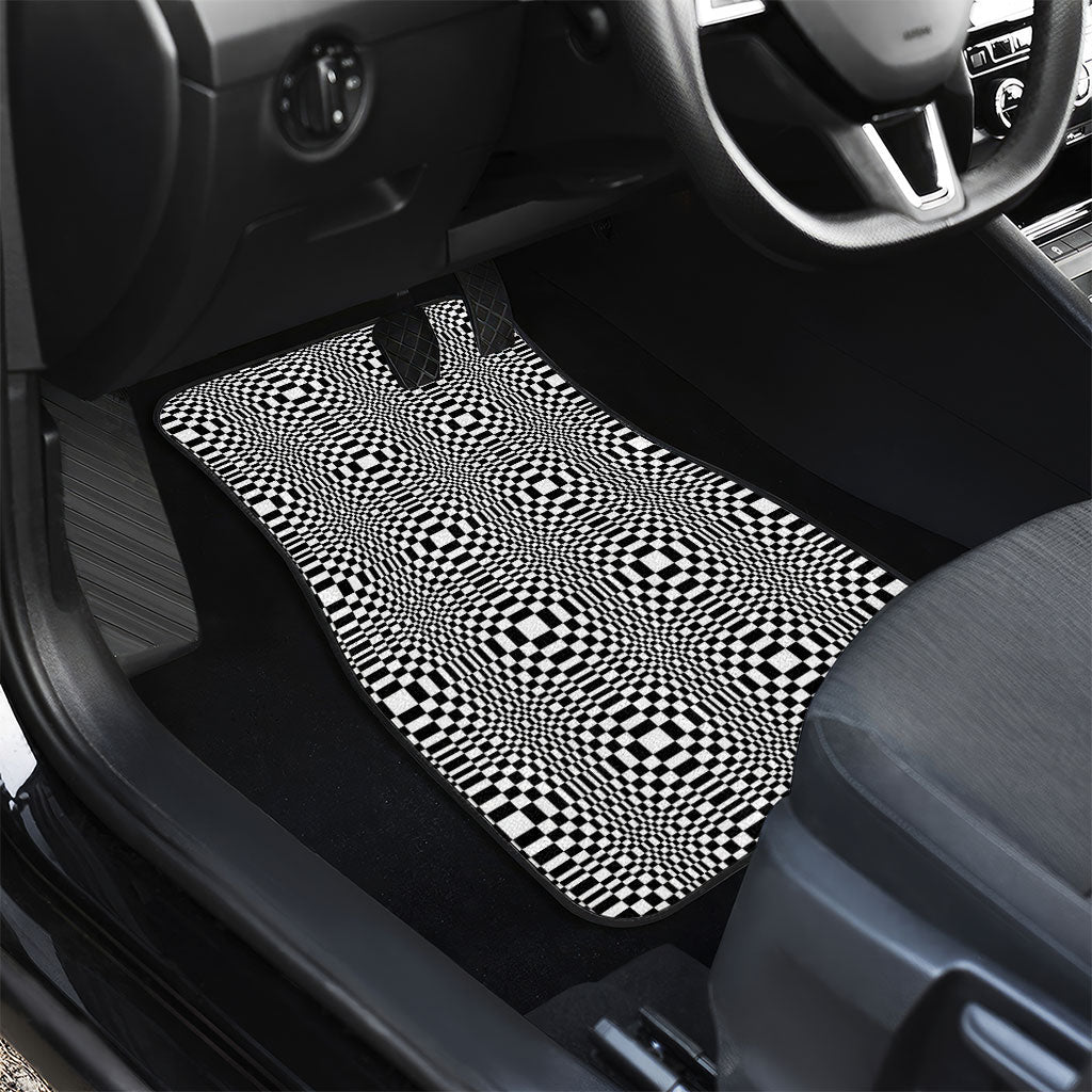 Black White Filipino Binakol Motifs Car Mats Mabuhay Philippines Festival Kusikus Pattern LT14 - Polynesian Pride