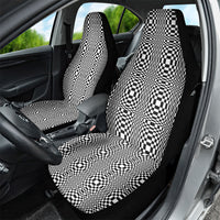 Black White Filipino Binakol Motifs Car Seat Cover Mabuhay Philippines Festival Kusikus Pattern LT14 - Polynesian Pride