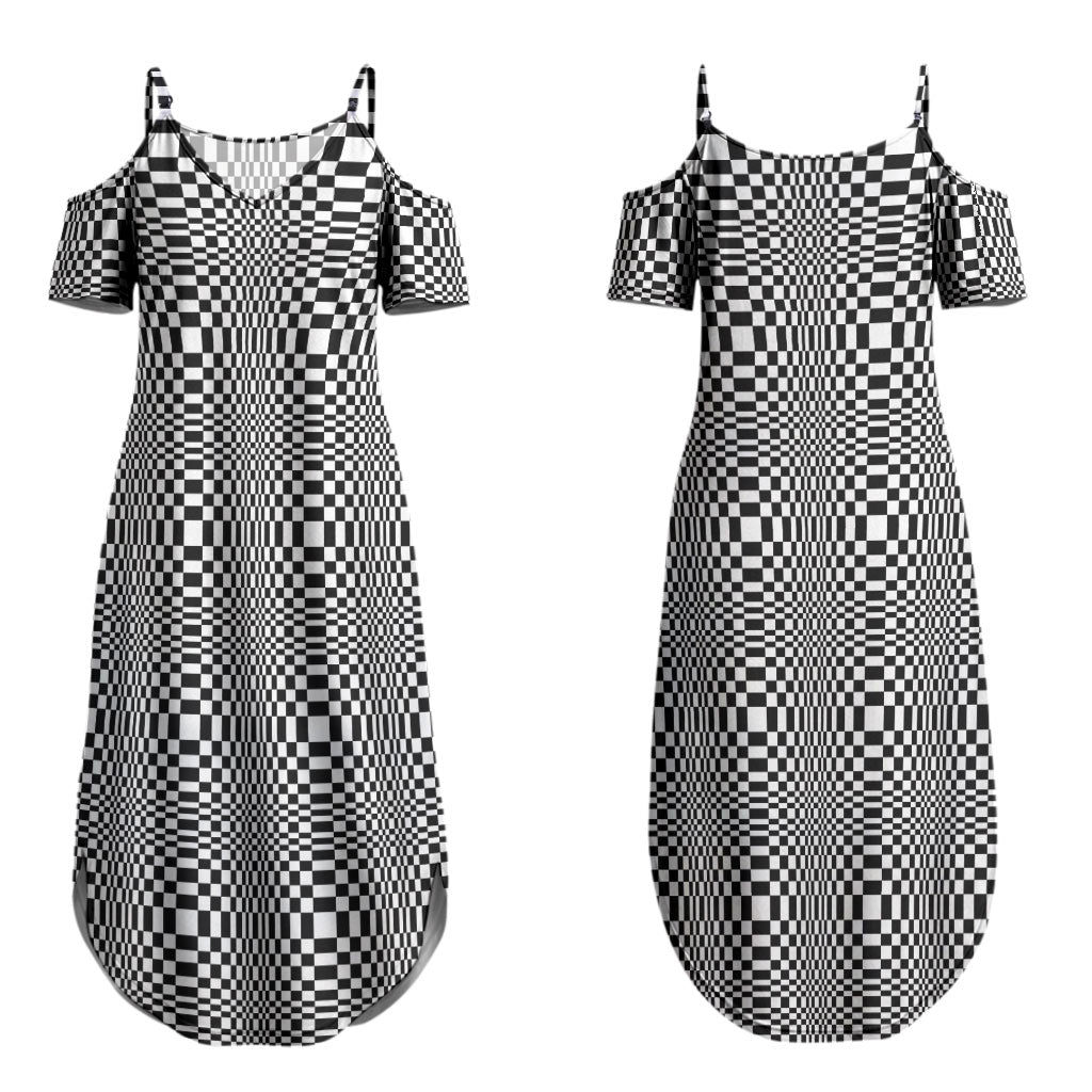 Black White Filipino Binakol Motifs Couples Matching Summer Maxi Dress and Long Sleeve Button Shirt Mabuhay Philippines Festival Kusikus Pattern LT14 - Polynesian Pride