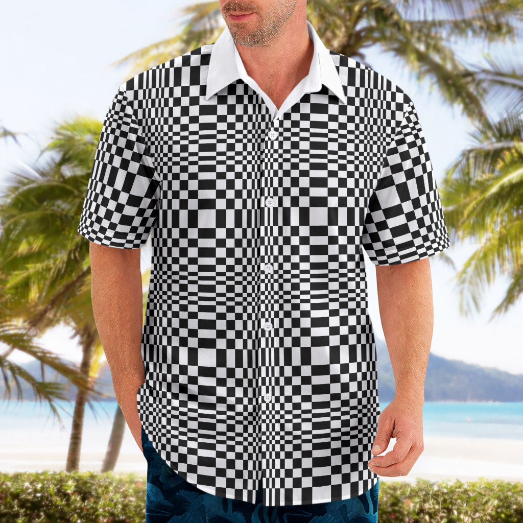 Black White Filipino Binakol Motifs Hawaiian Shirt Mabuhay Philippines Festival Kusikus Pattern LT14 - Polynesian Pride
