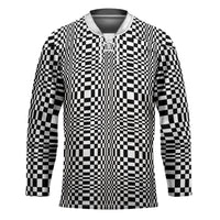 Black White Filipino Binakol Motifs Hockey Jersey Mabuhay Philippines Festival Kusikus Pattern LT14 Unisex Black - Polynesian Pride