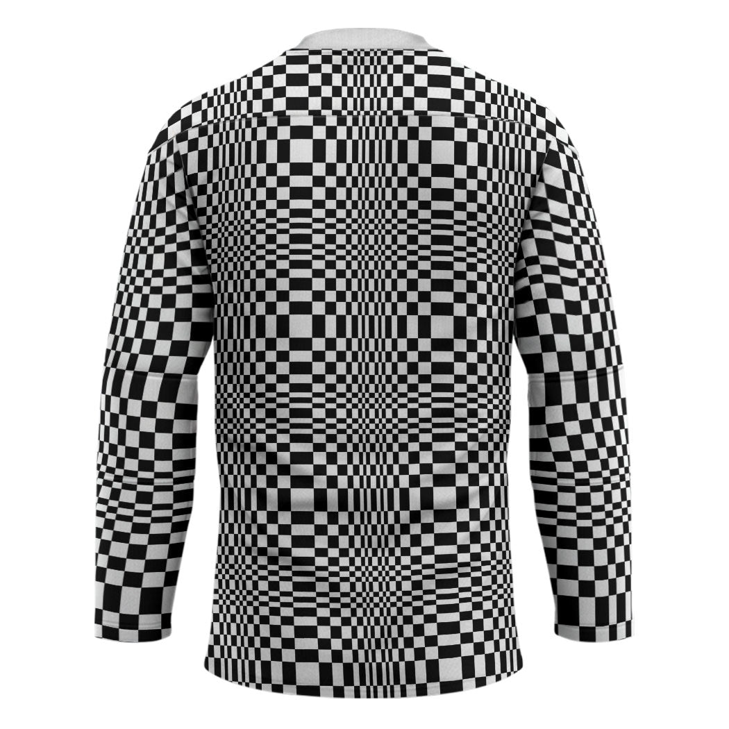 Black White Filipino Binakol Motifs Hockey Jersey Mabuhay Philippines Festival Kusikus Pattern LT14 - Polynesian Pride