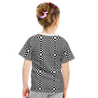 Black White Filipino Binakol Motifs Kid T Shirt Mabuhay Philippines Festival Kusikus Pattern LT14 - Polynesian Pride