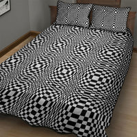 Black White Filipino Binakol Motifs Quilt Bed Set Mabuhay Philippines Festival Kusikus Pattern LT14 - Polynesian Pride