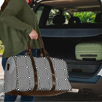 Black White Filipino Binakol Motifs Travel Bag Mabuhay Philippines Festival Kusikus Pattern LT14 - Polynesian Pride