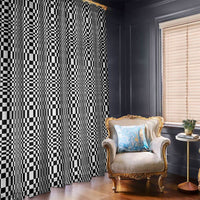 Black White Filipino Binakol Motifs Window Curtain Mabuhay Philippines Festival Kusikus Pattern LT14 - Polynesian Pride