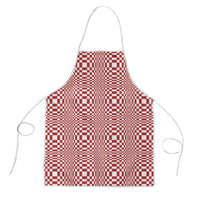 Red White Filipino Binakol Motifs Apron Mabuhay Philippines Festival Kusikus Pattern LT14 Red - Polynesian Pride
