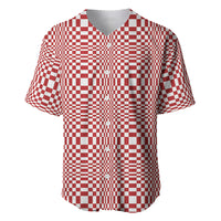Red White Filipino Binakol Motifs Baseball Jersey Mabuhay Philippines Festival Kusikus Pattern LT14 Red - Polynesian Pride