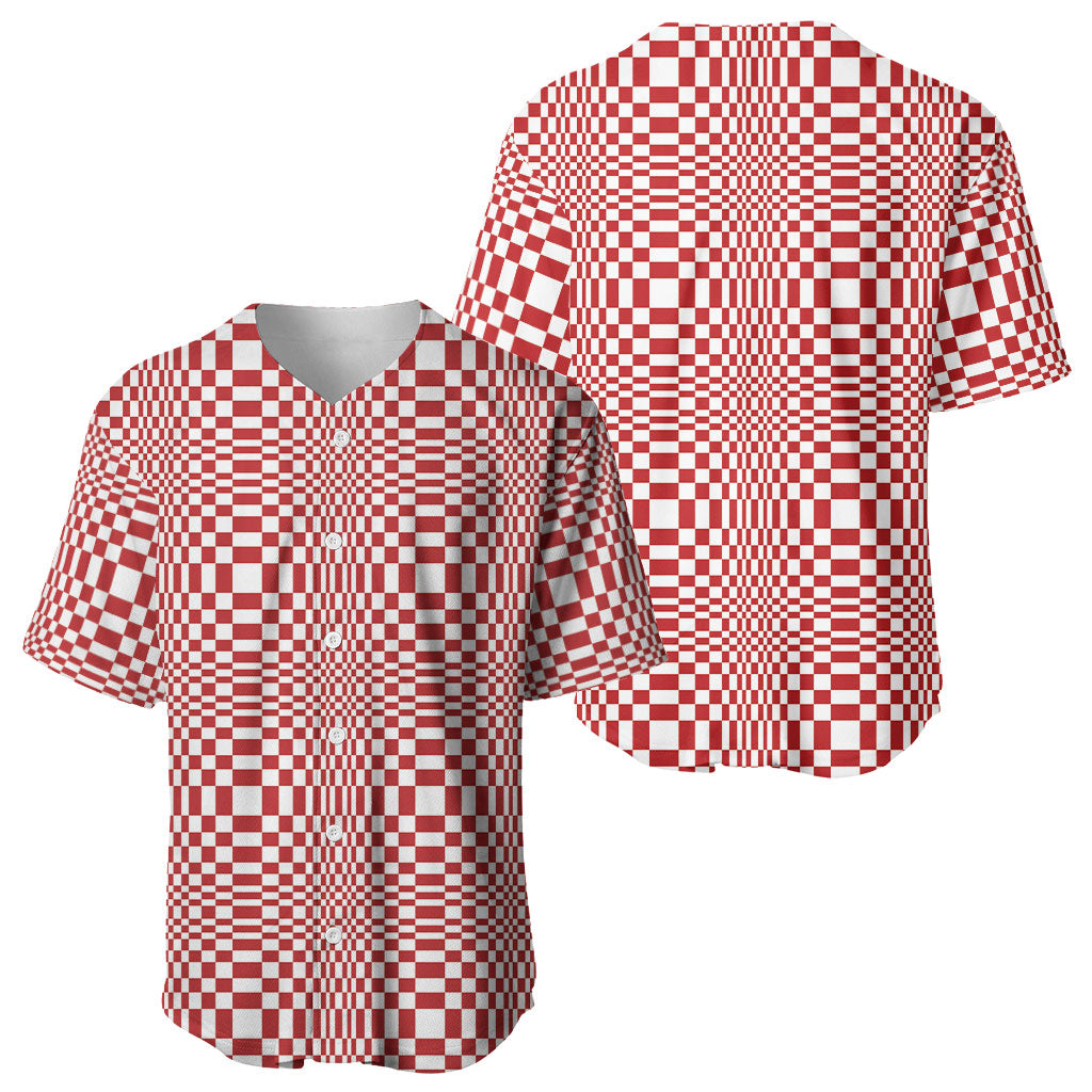Red White Filipino Binakol Motifs Baseball Jersey Mabuhay Philippines Festival Kusikus Pattern LT14 - Polynesian Pride