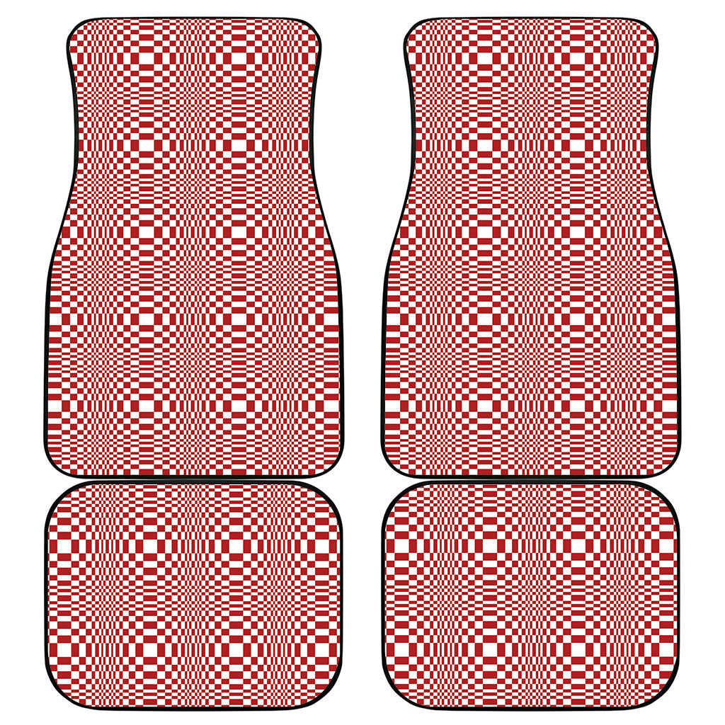 Red White Filipino Binakol Motifs Car Mats Mabuhay Philippines Festival Kusikus Pattern LT14 - Polynesian Pride