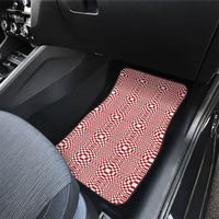 Red White Filipino Binakol Motifs Car Mats Mabuhay Philippines Festival Kusikus Pattern LT14 - Polynesian Pride