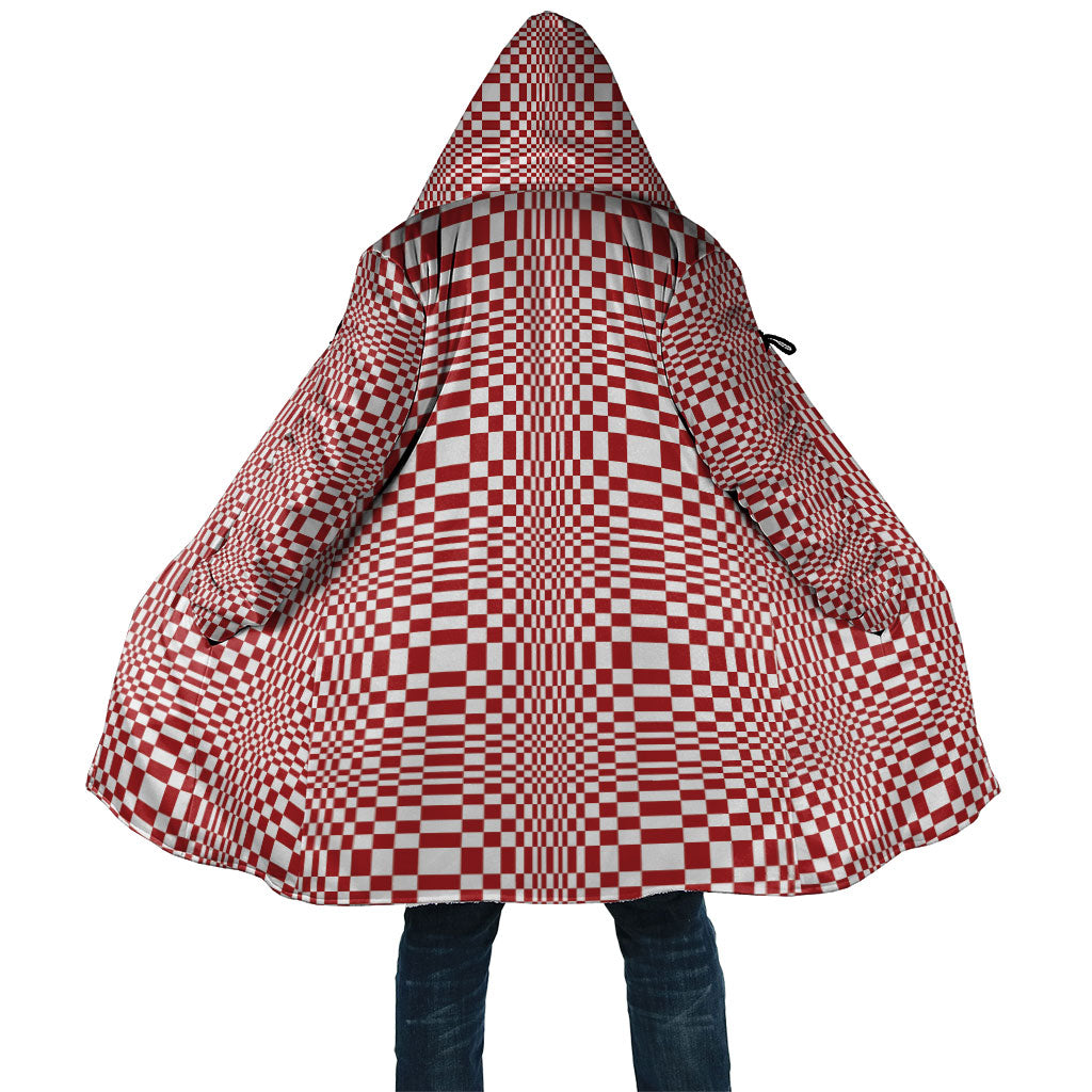 Red White Filipino Binakol Motifs Cloak Mabuhay Philippines Festival Kusikus Pattern