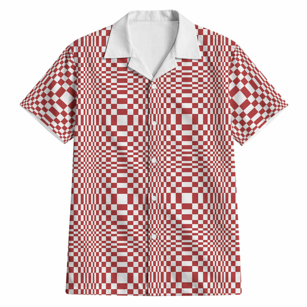 Red White Filipino Binakol Motifs Hawaiian Shirt Mabuhay Philippines Festival Kusikus Pattern LT14 Red - Polynesian Pride