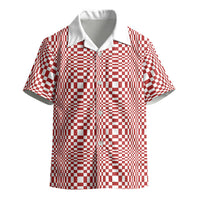Red White Filipino Binakol Motifs Kid Hawaiian Shirt Mabuhay Philippines Festival Kusikus Pattern LT14 - Polynesian Pride