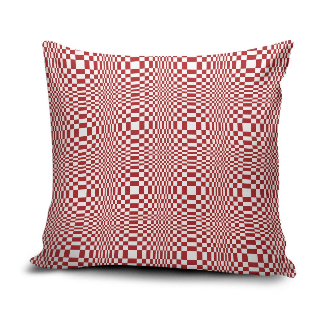 Red White Filipino Binakol Motifs Pillow Cover Mabuhay Philippines Festival Kusikus Pattern LT14 Red - Polynesian Pride