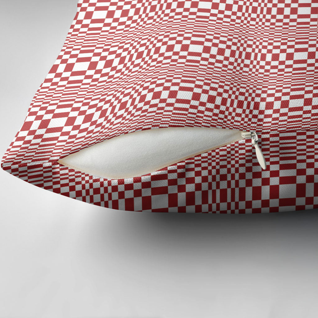 Red White Filipino Binakol Motifs Pillow Cover Mabuhay Philippines Festival Kusikus Pattern LT14 - Polynesian Pride