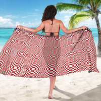 Red White Filipino Binakol Motifs Sarong Mabuhay Philippines Festival Kusikus Pattern LT14 - Polynesian Pride
