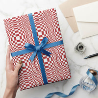 Red White Filipino Binakol Motifs Wrapping Paper Mabuhay Philippines Festival Kusikus Pattern LT14 - Polynesian Pride