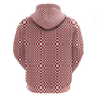 Red White Filipino Binakol Motifs Zip Hoodie Mabuhay Philippines Festival Kusikus Pattern LT14 - Polynesian Pride