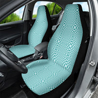 Cyan Filipino Binakol Motifs Car Seat Cover Mabuhay Philippines Festival Kusikus Pattern LT14 - Polynesian Pride
