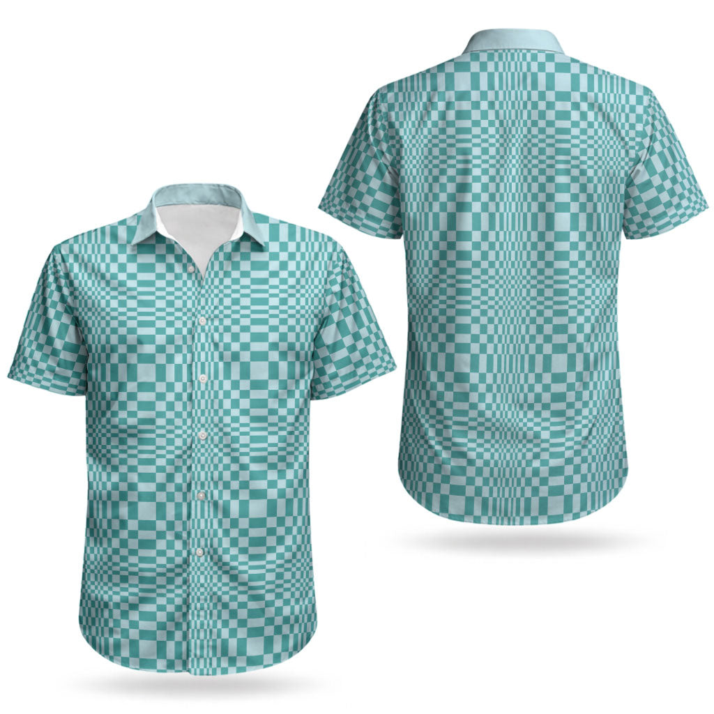 Cyan Filipino Binakol Motifs Couples Matching Tank Maxi Dress and Hawaiian Shirt Mabuhay Philippines Festival Kusikus Pattern LT14 - Polynesian Pride