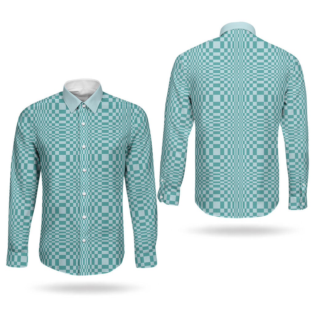 Cyan Filipino Binakol Motifs Couples Matching Tank Maxi Dress and Long Sleeve Button Shirt Mabuhay Philippines Festival Kusikus Pattern LT14 - Polynesian Pride