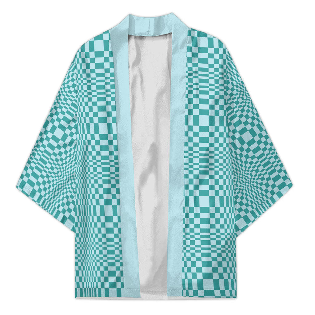 Cyan Filipino Binakol Motifs Kimono Mabuhay Philippines Festival Kusikus Pattern LT14 Unisex Cyan - Polynesian Pride