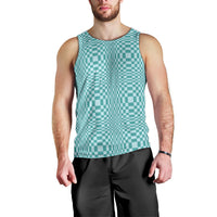 Cyan Filipino Binakol Motifs Men Tank Top Mabuhay Philippines Festival Kusikus Pattern LT14 - Polynesian Pride