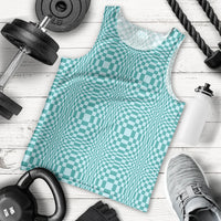 Cyan Filipino Binakol Motifs Men Tank Top Mabuhay Philippines Festival Kusikus Pattern LT14 - Polynesian Pride
