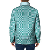 Cyan Filipino Binakol Motifs Padded Jacket Mabuhay Philippines Festival Kusikus Pattern LT14 - Polynesian Pride