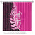 New Zealand Silver Fern Rugby Custom Shower Curtain All Black Maori Pattern Pink - Polynesian Pride