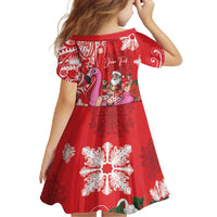 Personalized Hawaii Christmas Family Matching Tank Maxi Dress and Hawaiian Shirt Mele Kalikimaka Chilling Shaka Santa Flamingo LT14 - Polynesian Pride