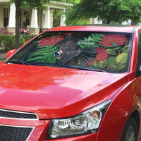 Meri Kirihimete New Zealand Auto Sun Shade Piwakawaka Koru Fern Mix Pohutukawa LT14 - Polynesian Pride