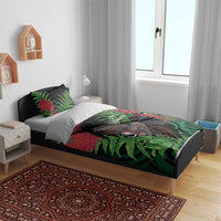 Meri Kirihimete New Zealand Bedding Set Piwakawaka Koru Fern Mix Pohutukawa LT14 - Polynesian Pride