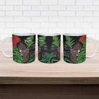 Meri Kirihimete New Zealand Ceramic Mug Piwakawaka Koru Fern Mix Pohutukawa LT14 - Polynesian Pride