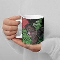 Meri Kirihimete New Zealand Ceramic Mug Piwakawaka Koru Fern Mix Pohutukawa LT14 - Polynesian Pride