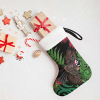 Meri Kirihimete New Zealand Christmas Stocking Piwakawaka Koru Fern Mix Pohutukawa LT14 - Polynesian Pride