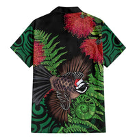 Meri Kirihimete New Zealand Family Matching Mermaid Dress and Hawaiian Shirt Piwakawaka Koru Fern Mix Pohutukawa LT14 - Polynesian Pride