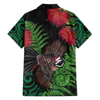 Meri Kirihimete New Zealand Family Matching Puletasi and Hawaiian Shirt Piwakawaka Koru Fern Mix Pohutukawa LT14 - Polynesian Pride