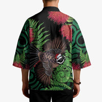 Meri Kirihimete New Zealand Kimono Piwakawaka Koru Fern Mix Pohutukawa LT14 - Polynesian Pride