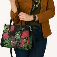 Meri Kirihimete New Zealand Leather Bag Piwakawaka Koru Fern Mix Pohutukawa LT14 - Polynesian Pride
