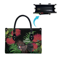 Meri Kirihimete New Zealand Leather Bag Piwakawaka Koru Fern Mix Pohutukawa LT14 - Polynesian Pride