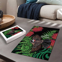 Meri Kirihimete New Zealand Puzzle Piwakawaka Koru Fern Mix Pohutukawa LT14 - Polynesian Pride